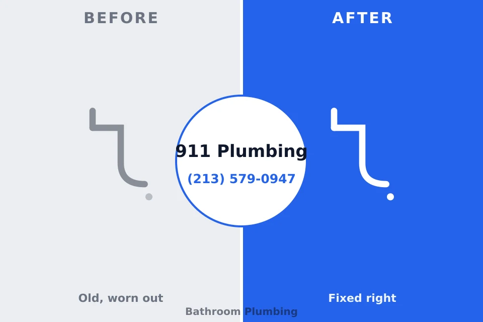 Before and after: plumbing repair Roslyn, PA